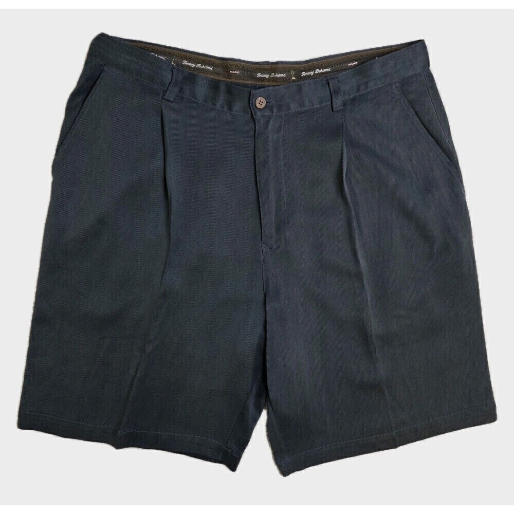 Tommy Bahama Relax Pleated Dress Shorts 100% Silk Navy Men's 36 SEE DESC